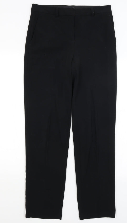 Womens UK Size 10 M&S Regular Fit Dress Pants Black Trousers