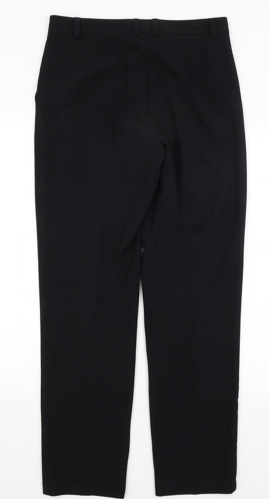 Womens UK Size 10 M&S Regular Fit Dress Pants Black Trousers