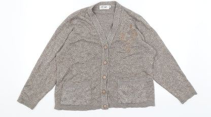 Womens UK Size S Care Brown Cardigan Jumper