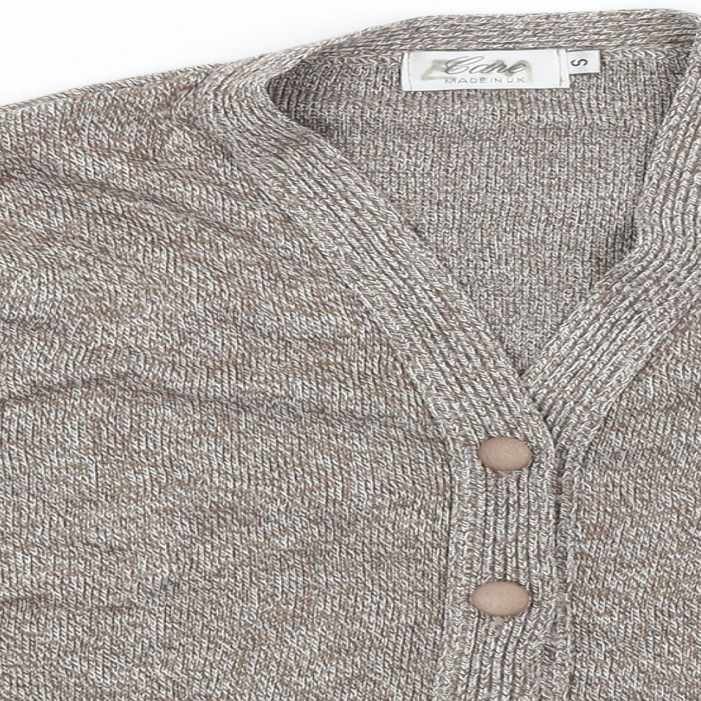 Womens UK Size S Care Brown Cardigan Jumper
