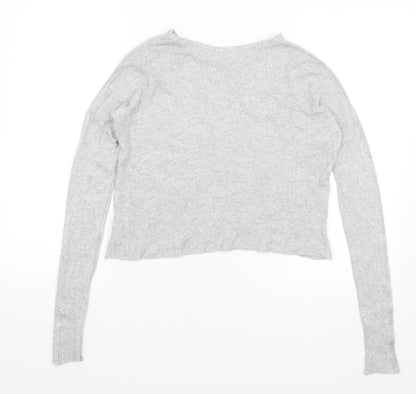 Womens UK Size 10 Preworn Grey Pullover Jumper