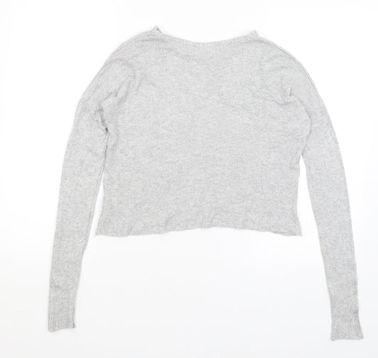 Womens UK Size 10 Preworn Grey Pullover Jumper