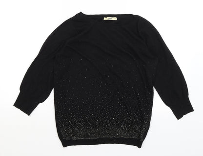 Oasis Womens Black   Pullover Jumper Size S