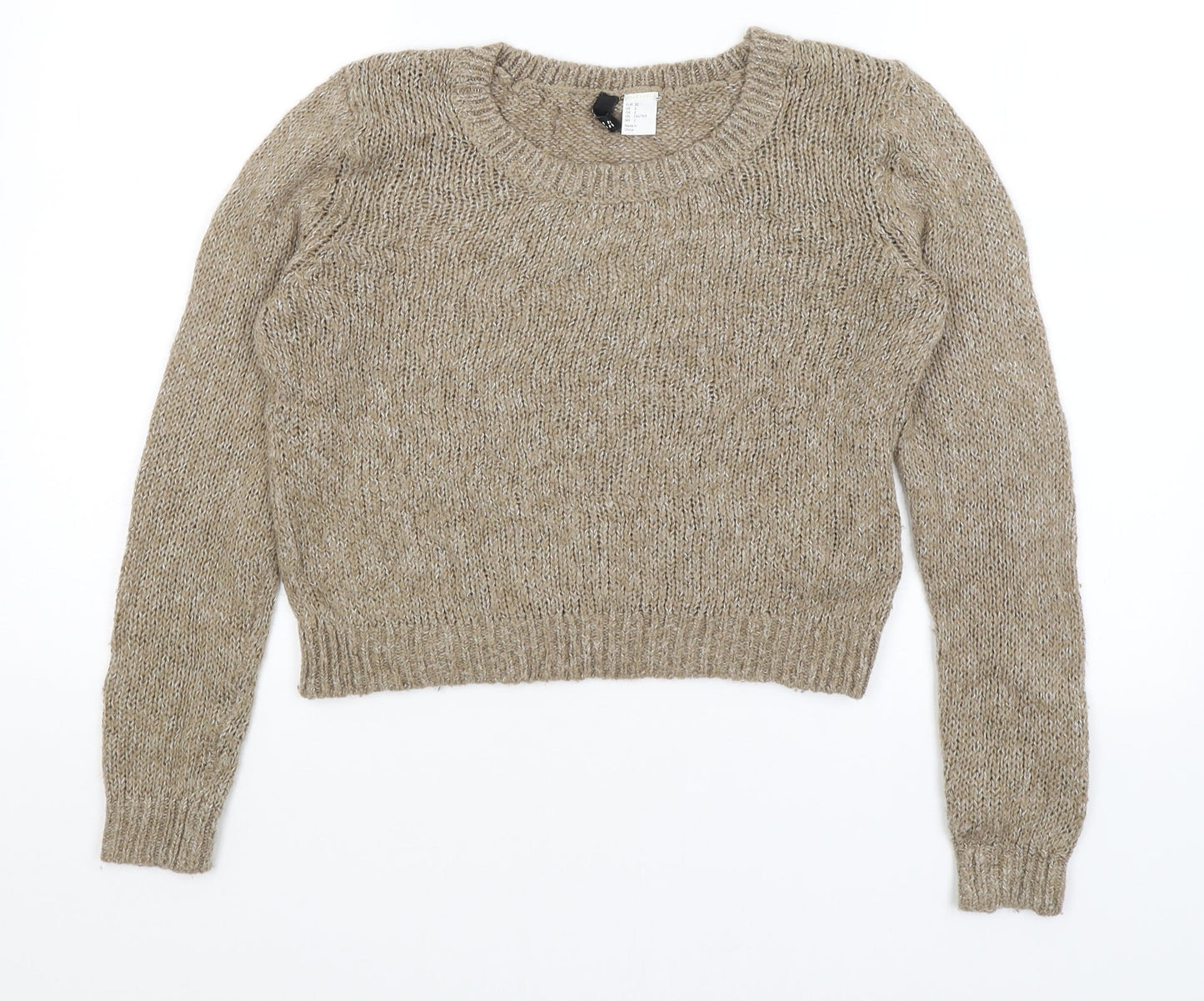Womens UK Size 6 Divided Brown Pullover Jumper