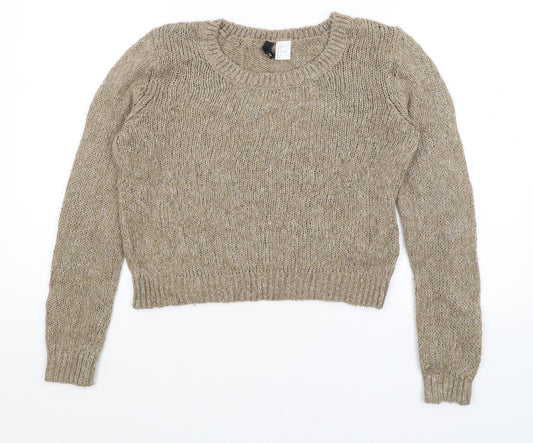 Womens UK Size 6 Divided Brown Pullover Jumper