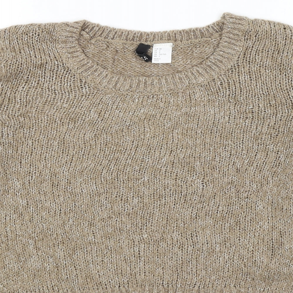 Womens UK Size 6 Divided Brown Pullover Jumper