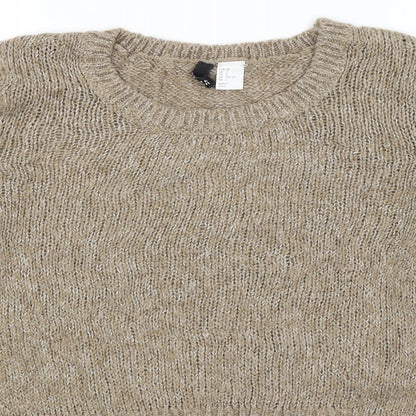 Womens UK Size 6 Divided Brown Pullover Jumper