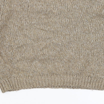 Womens UK Size 6 Divided Brown Pullover Jumper