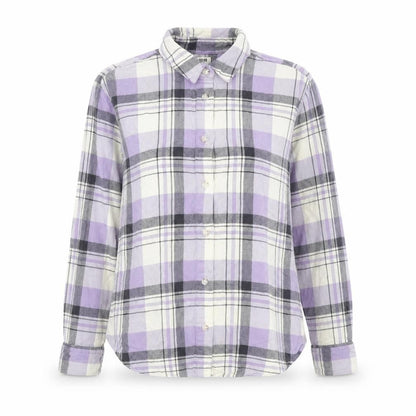 Uniqlo Womens Purple Plaid  Basic Button-Up Size 2XS