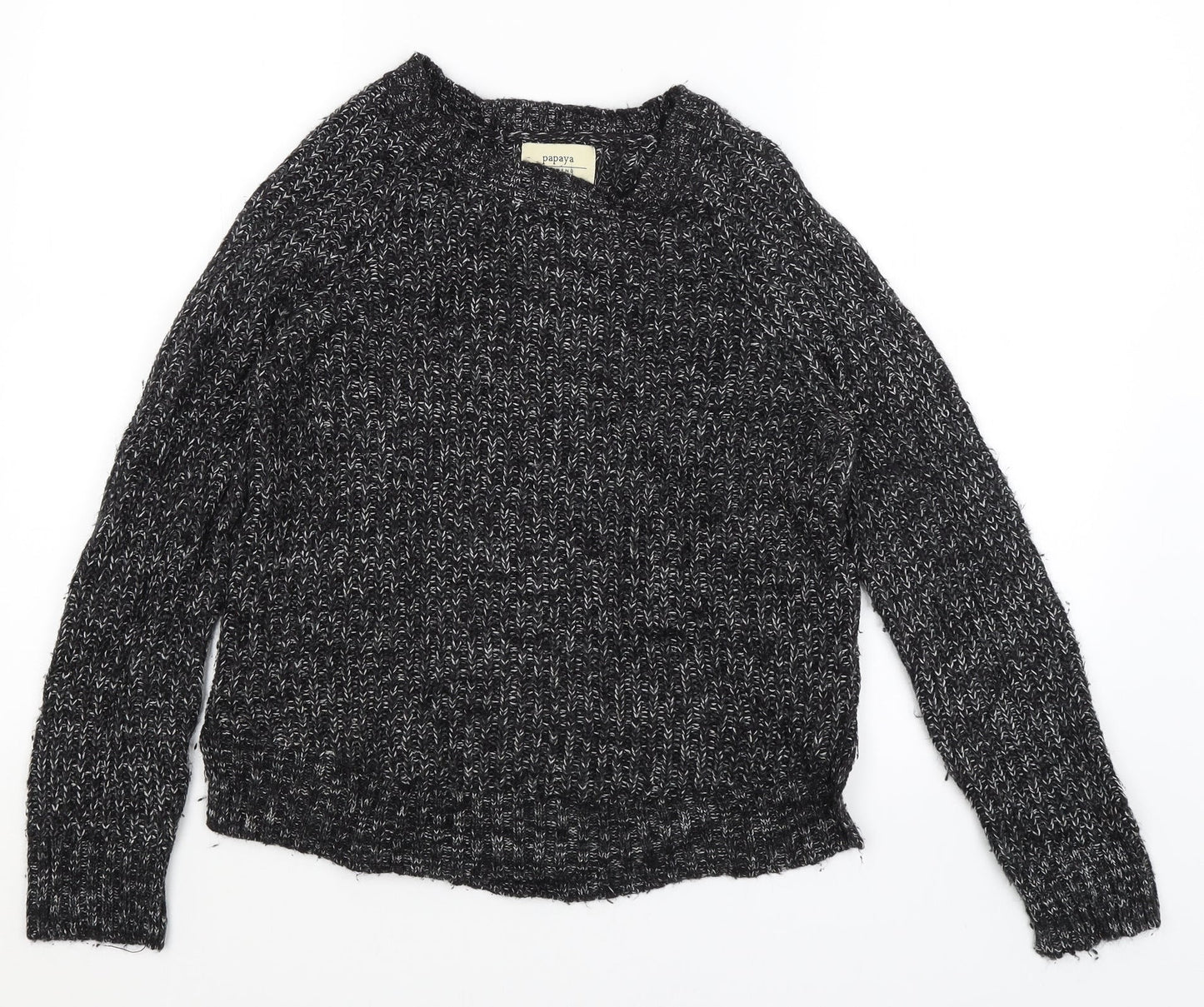 Womens UK Size 8 Papaya Black Pullover Jumper