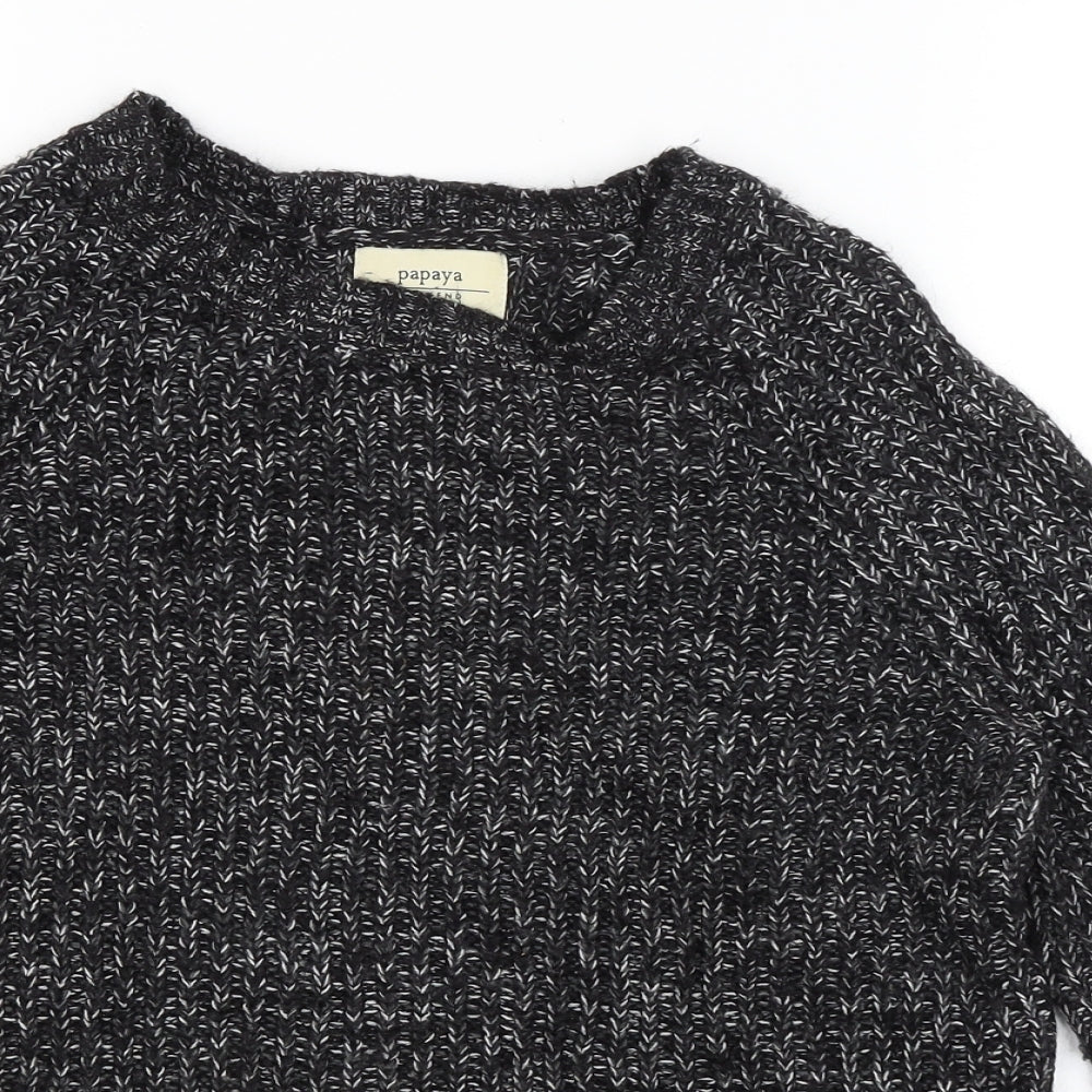 Womens UK Size 8 Papaya Black Pullover Jumper