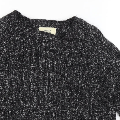Womens UK Size 8 Papaya Black Pullover Jumper
