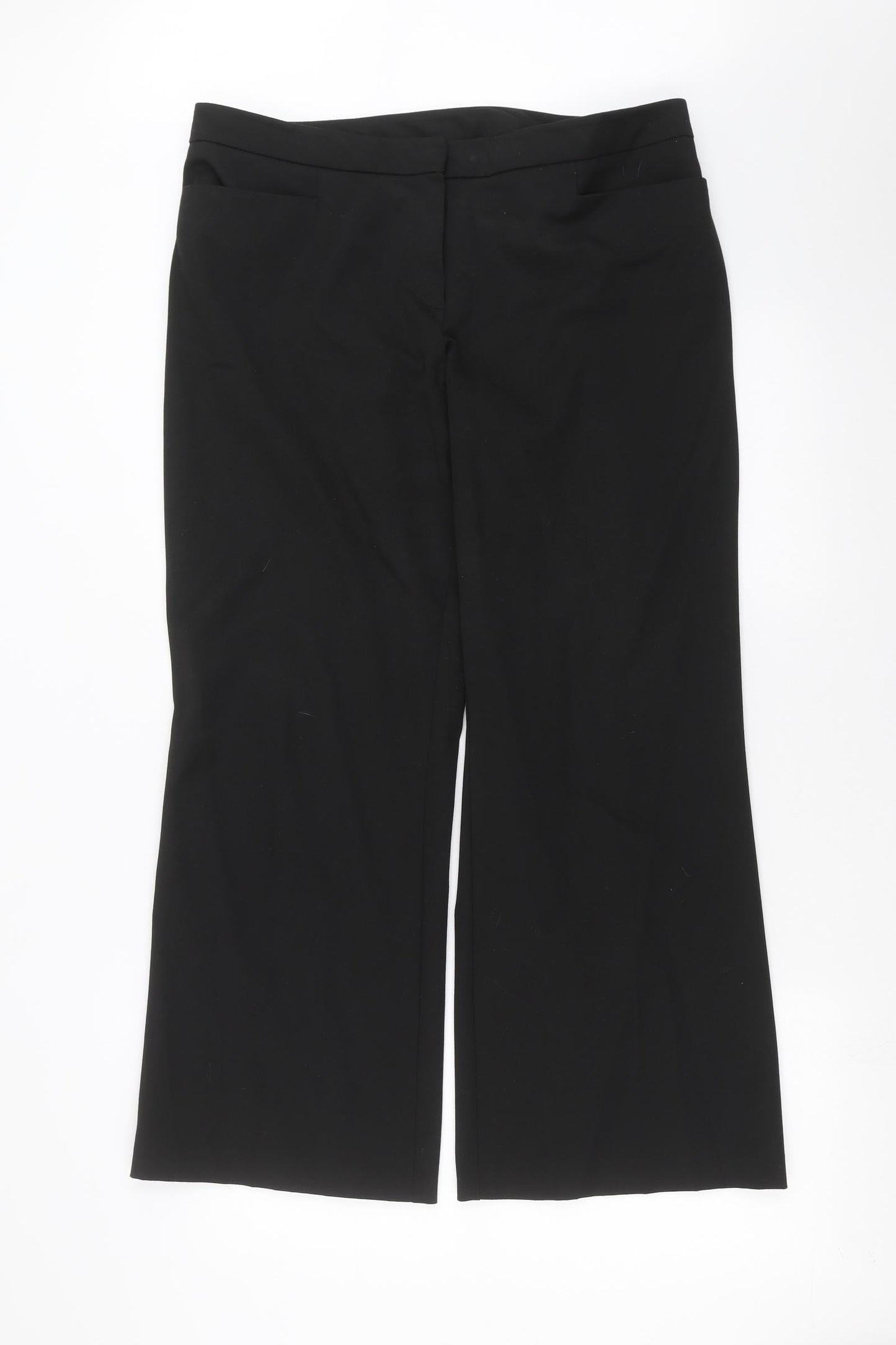 Womens UK Size 16 Marks and Spencer Regular Fit  Black Trousers