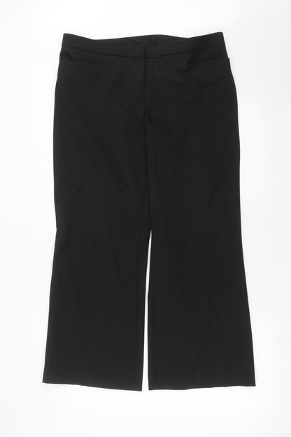 Womens UK Size 16 Marks and Spencer Regular Fit  Black Trousers