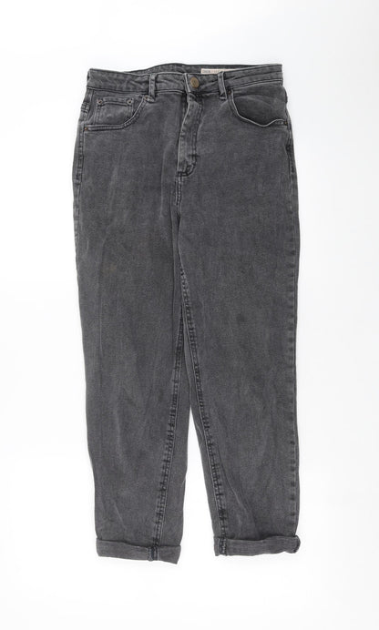 ASOS Womens Grey  Denim Mom Jeans Size 28 in L26 in