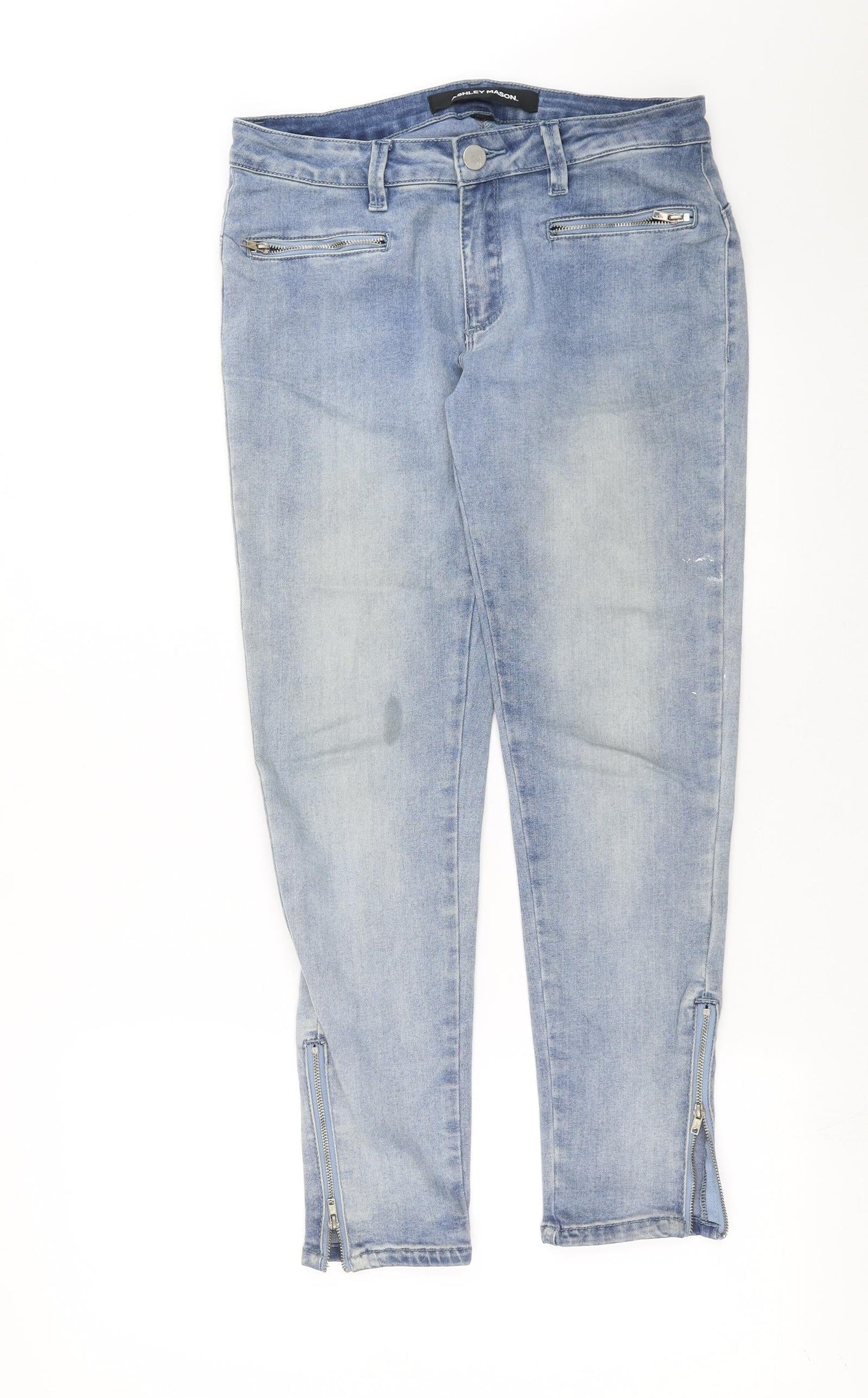 Ashley Mason Womens Blue  Denim Skinny Jeans Size 30 in L27 in