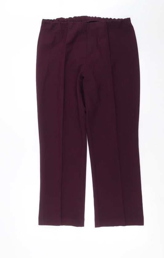 Womens UK Size 12 Arista Regular Fit  Purple Trousers