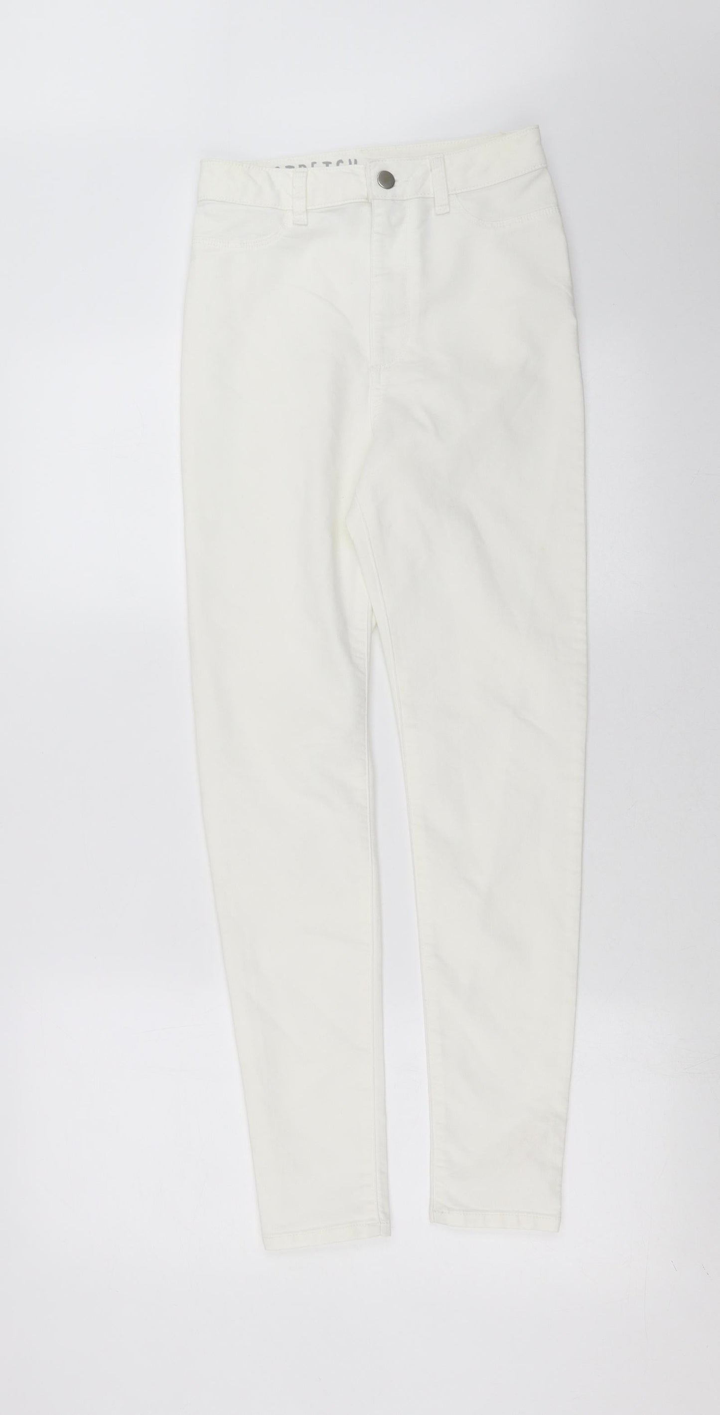 Womens UK Size 8 Marks and Spencer Extra-Slim Fit Skinny White Jeans