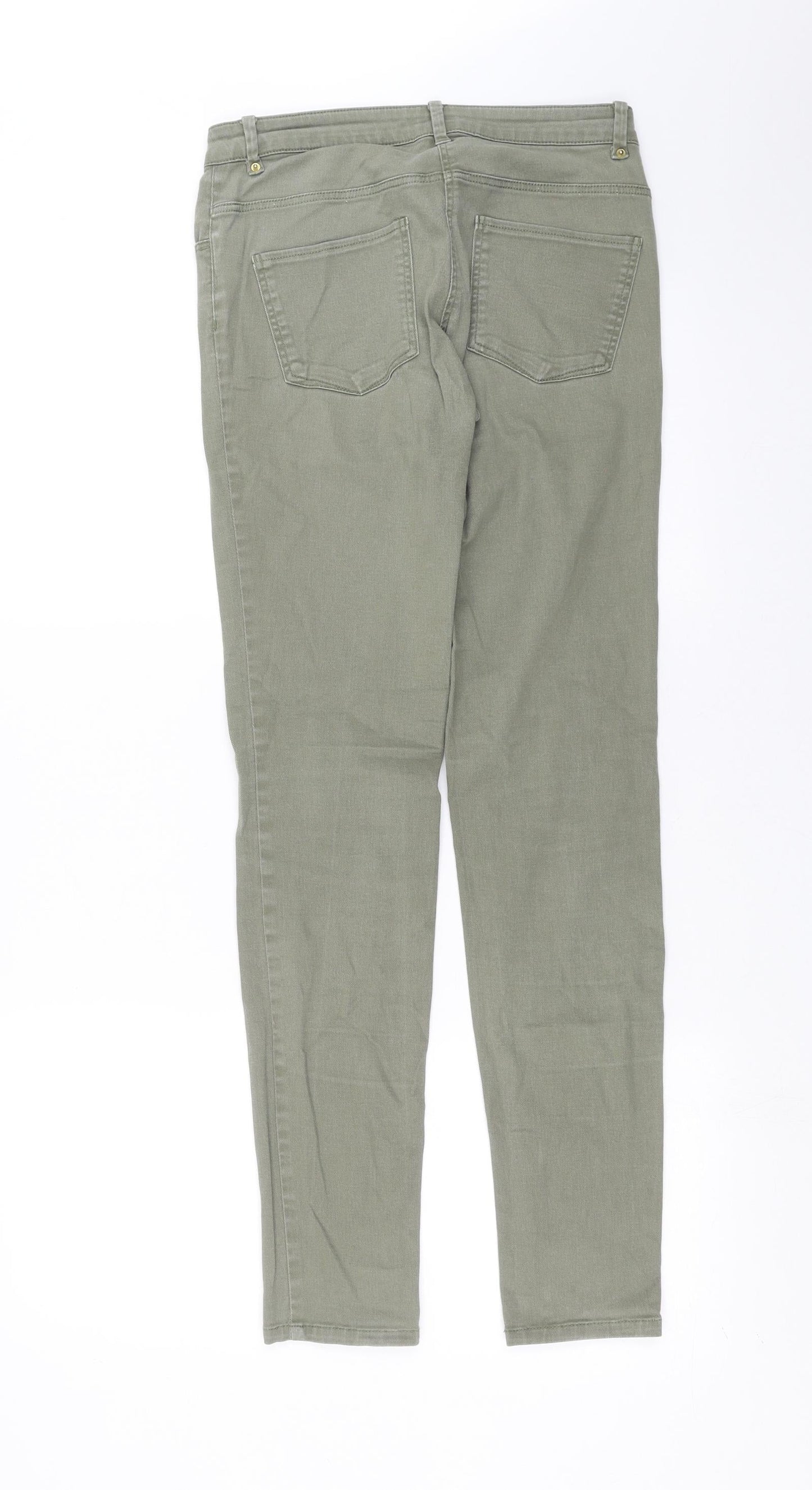 Womens UK Size 8 H&M Extra-Slim Fit Skinny Green Jeans