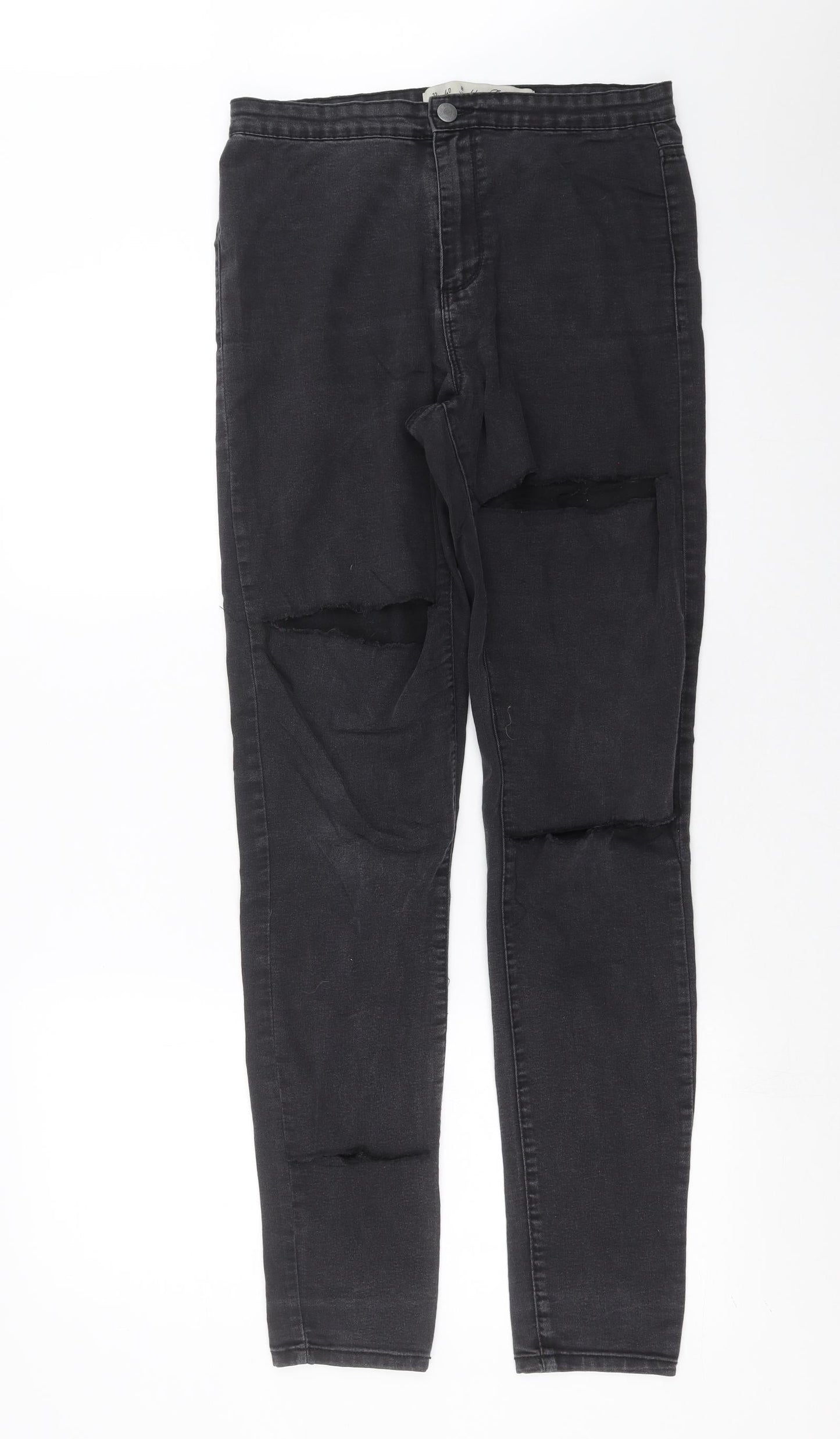 Primark Womens Grey  Denim Skinny Jeans Size 12 L32 in