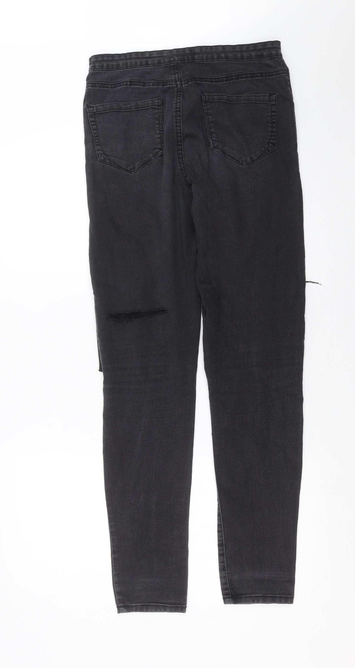 Primark Womens Grey  Denim Skinny Jeans Size 12 L32 in