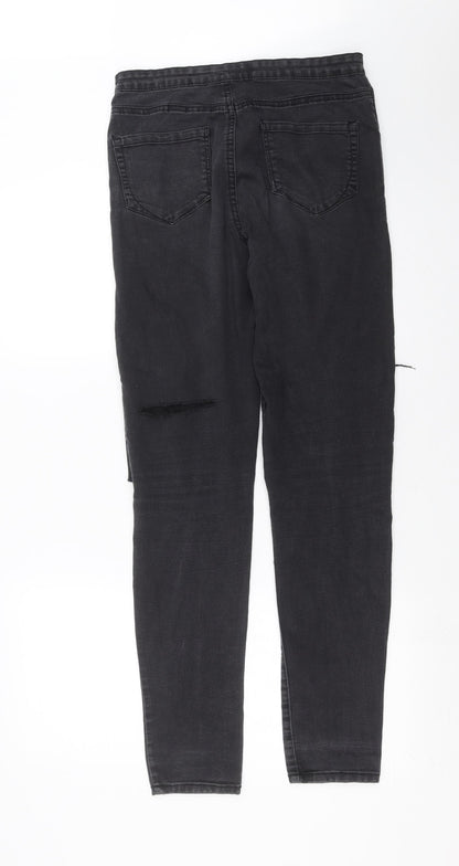 Primark Womens Grey  Denim Skinny Jeans Size 12 L32 in