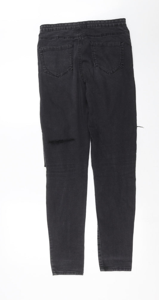 Primark Womens Grey  Denim Skinny Jeans Size 12 L32 in