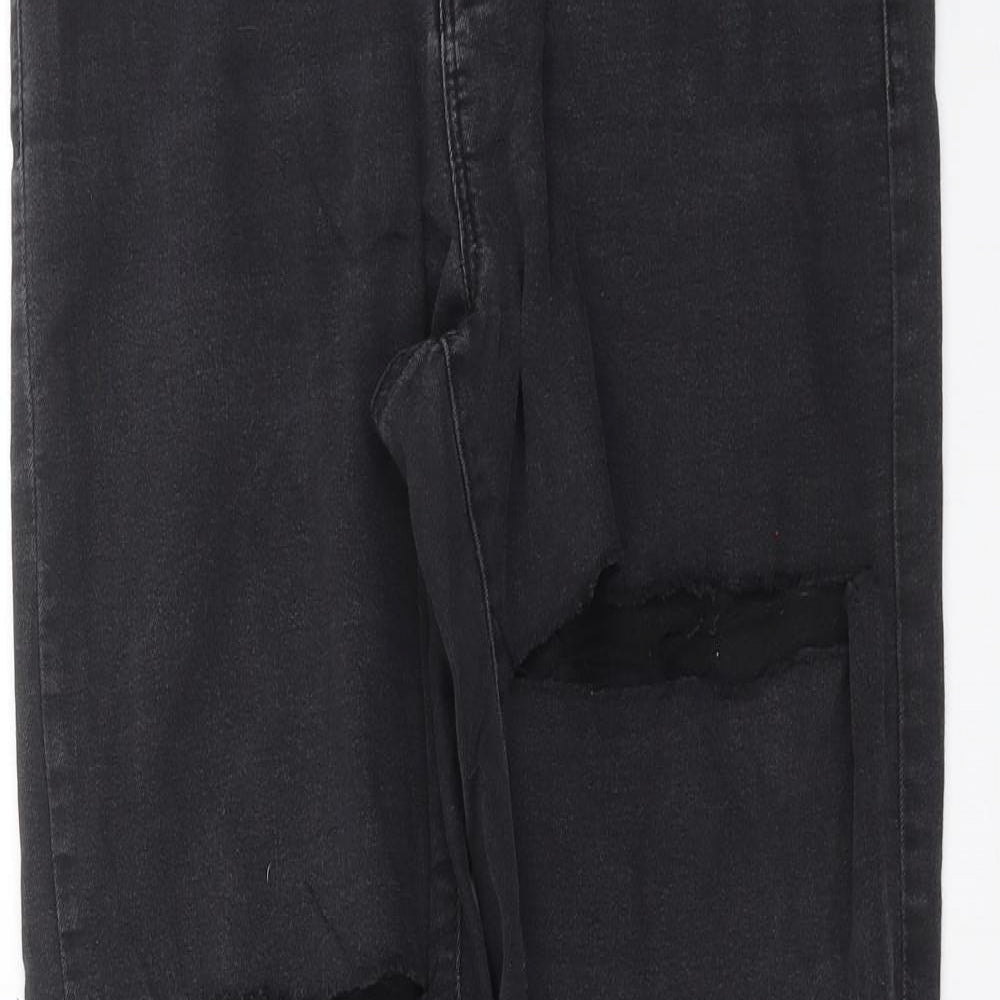 Primark Womens Grey  Denim Skinny Jeans Size 12 L32 in