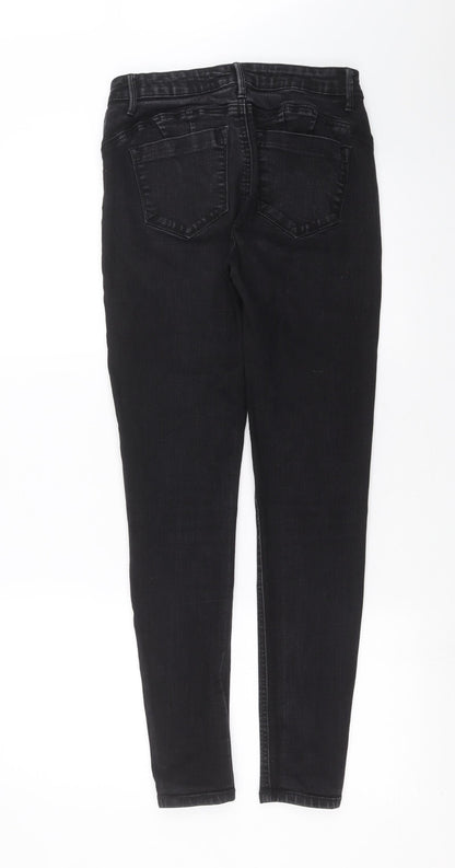 Primark Womens Black  Denim Skinny Jeans Size 10 L29 in