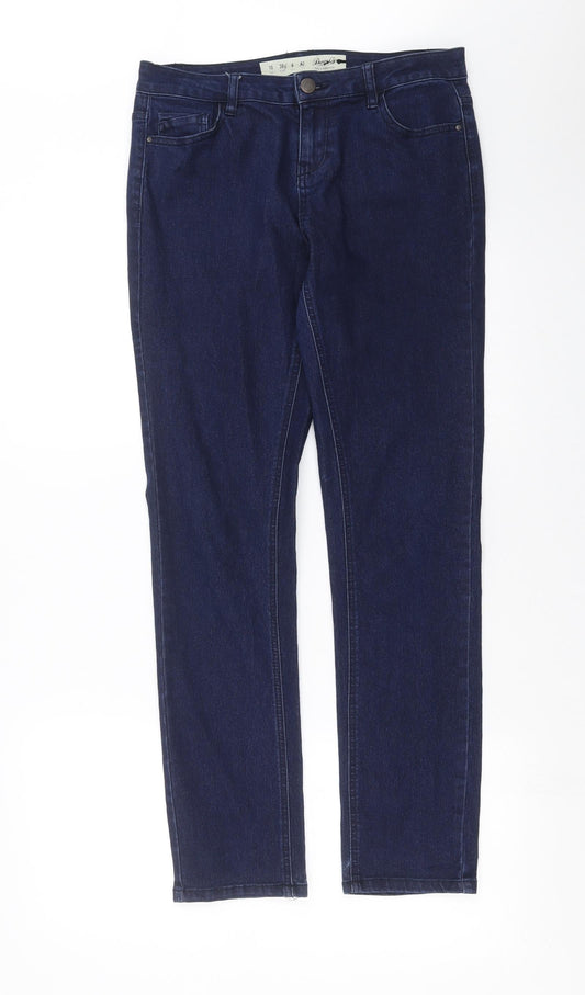 Primark Womens Blue  Denim Skinny Jeans Size 10 L30 in