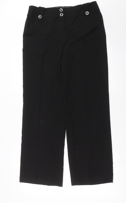 BHS Womens Black   Trousers  Size 12 L31 in