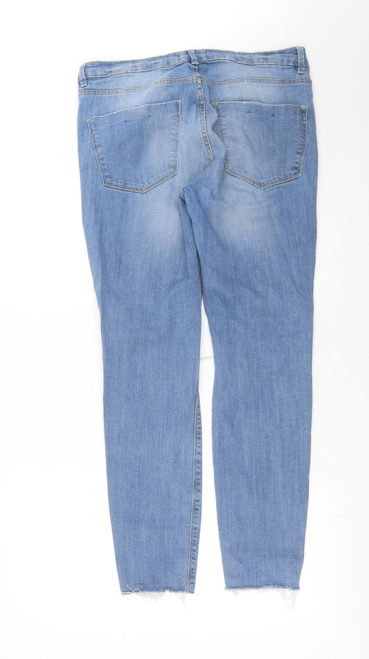 URBAN BLISS Womens Blue  Denim Skinny Jeans Size 14 L28 in