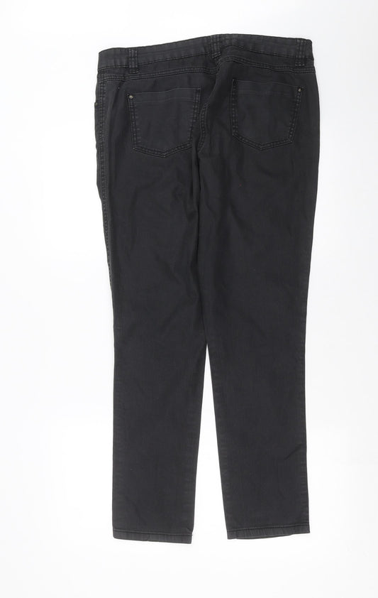 Authentic Denim Womens Grey  Denim Skinny Jeans Size 34 in L28 in