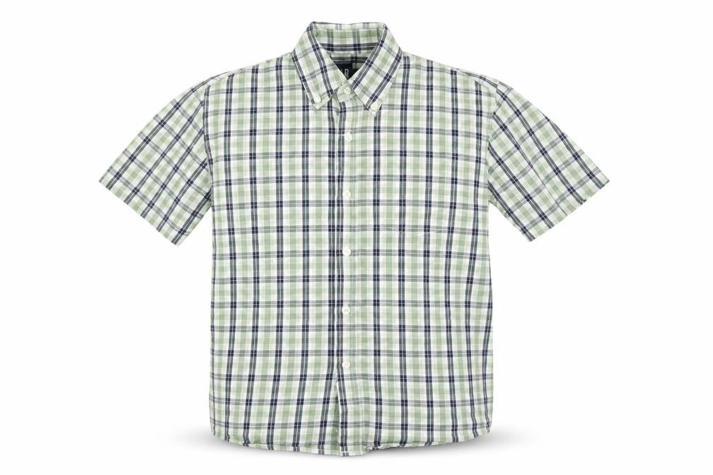 Gap Boys Green Plaid  Basic Button-Up Size S