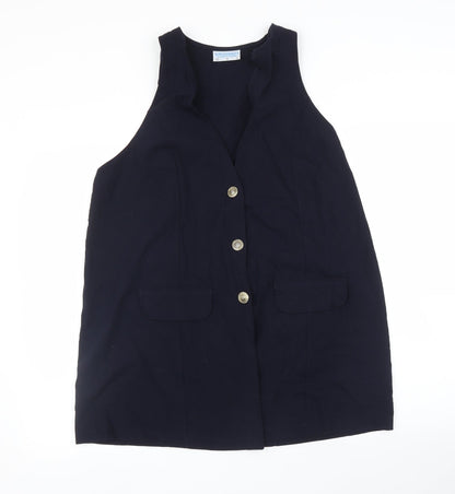 Womens UK Size 10 Dorothy Perkins Blue Basic Blouse