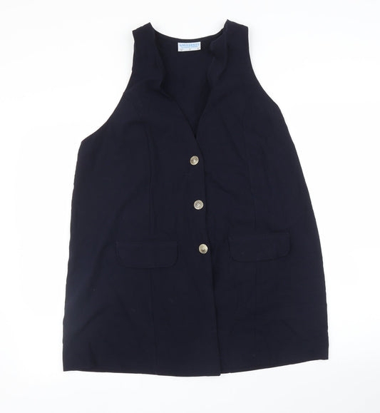 Womens UK Size 10 Dorothy Perkins Blue Basic Blouse
