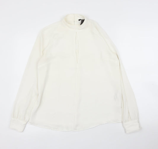 FOREVER 21 Womens White   Basic Blouse Size S