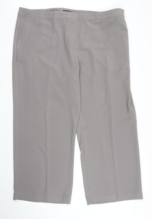 Womens UK Size 24 M&S Regular Fit  Grey Trousers