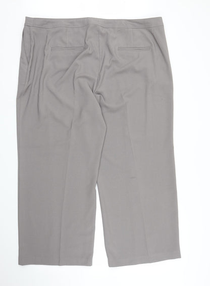Womens UK Size 24 M&S Regular Fit  Grey Trousers