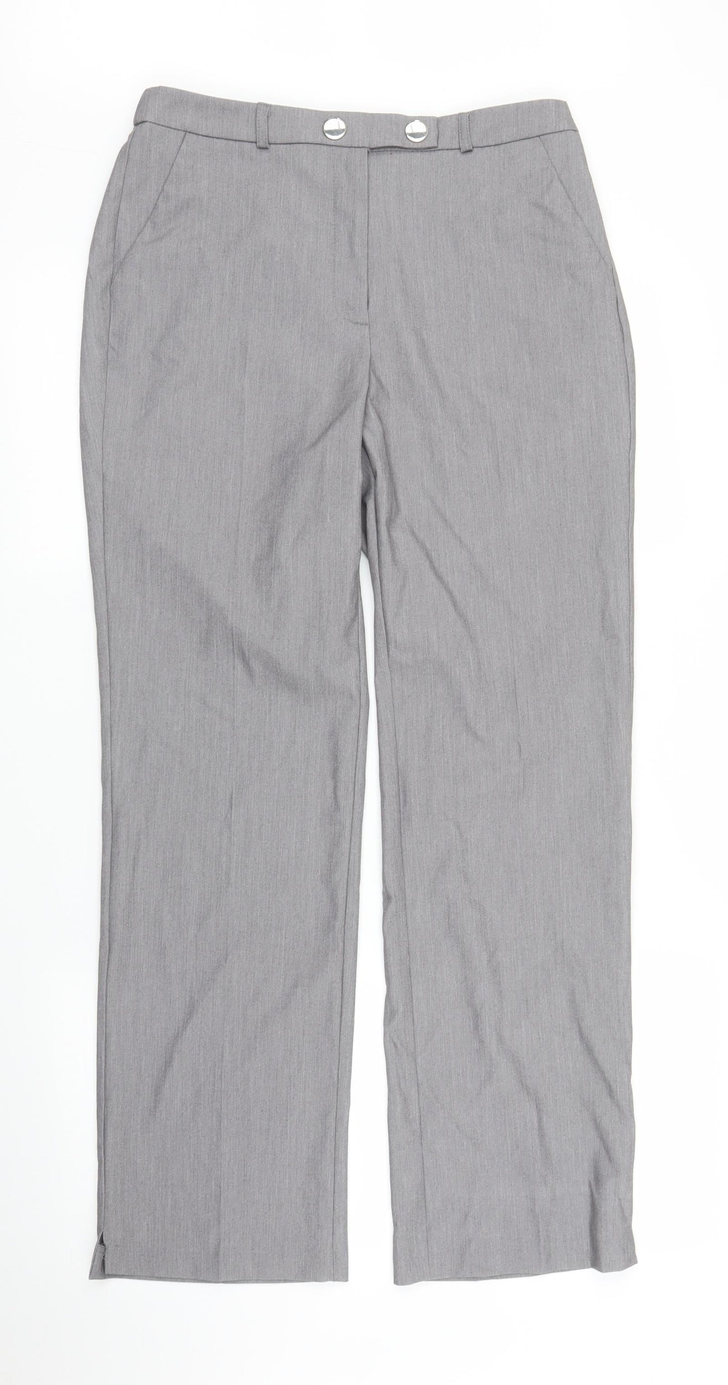 Womens UK Size 10 Tailored Regular Fit  Grey Trousers