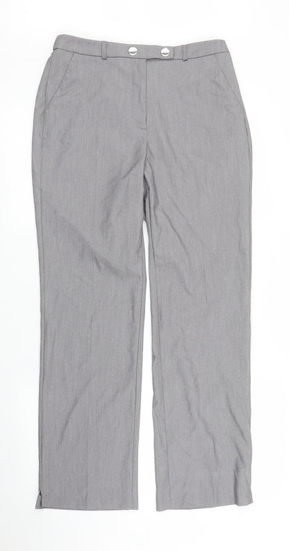 Womens UK Size 10 Tailored Regular Fit  Grey Trousers