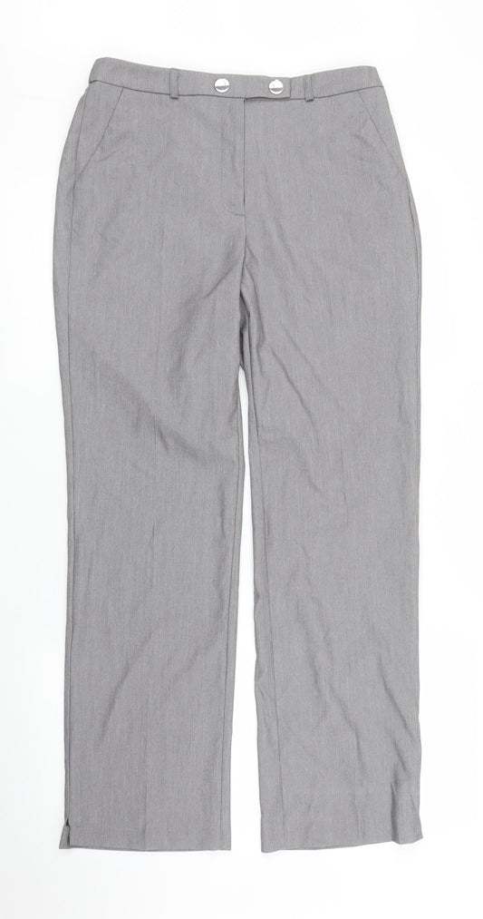 Womens UK Size 10 Tailored Regular Fit  Grey Trousers