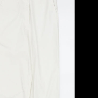 Sound No 1 Womens White  Rayon Capri Trousers Size 8 L22 in