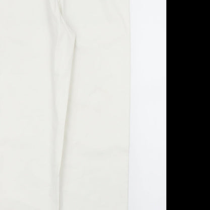Sound No 1 Womens White  Rayon Capri Trousers Size 8 L22 in