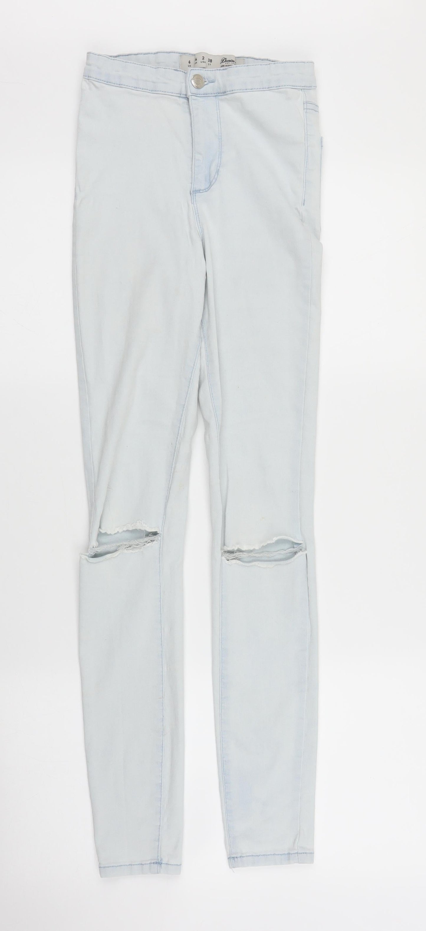 Primark Womens Blue  Denim Skinny Jeans Size 6 L27 in