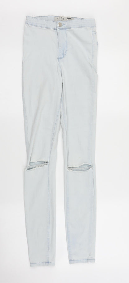 Primark Womens Blue  Denim Skinny Jeans Size 6 L27 in