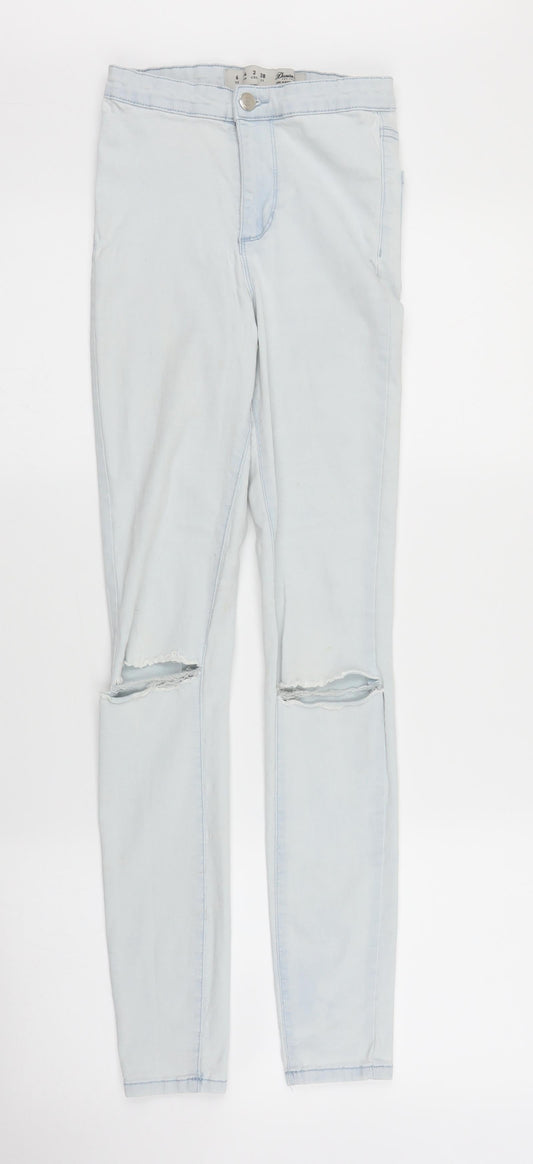 Primark Womens Blue  Denim Skinny Jeans Size 6 L27 in