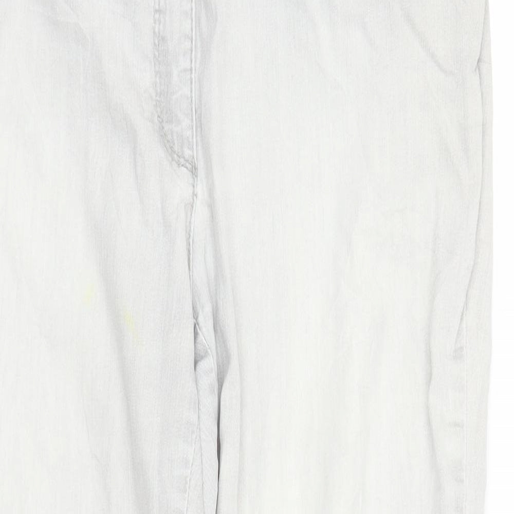 Power Denim Womens Grey  Denim Cropped Jeans Size 14 L23 in