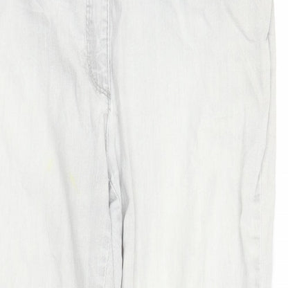 Power Denim Womens Grey  Denim Cropped Jeans Size 14 L23 in