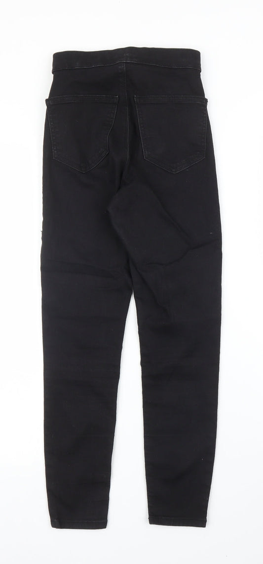 Topshop Womens Black  Denim Skinny Jeans Size XS L23 in